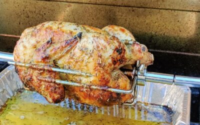 Kylling grillet på rotisseri