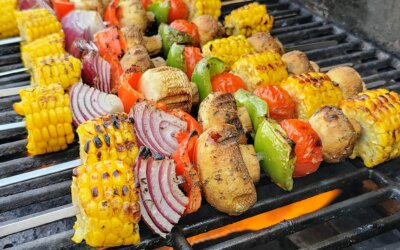Grillspyd med grøntsager
