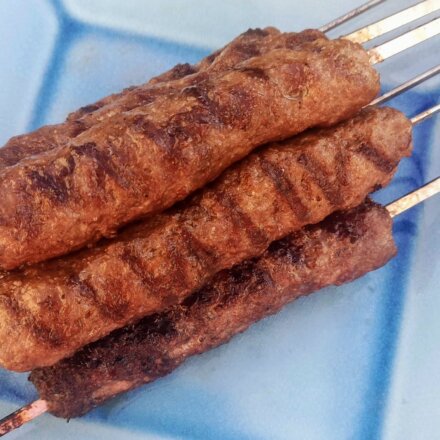 Grillspyd med hakket oksekød