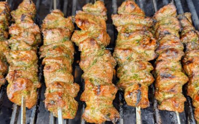 Grillspyd med kalvekød
