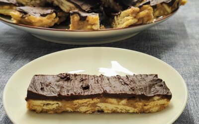 Karamelsnitter med chokolade
