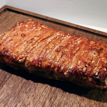 Flæskesteg med sprød svær - sous vide