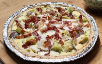 Porretærte med bacon