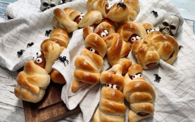 Mumie pølsehorn til halloween