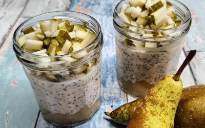 Overnight oats med pære
