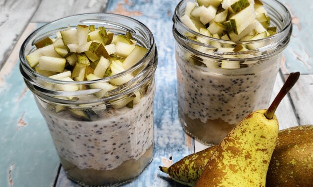 Overnight oats med pære