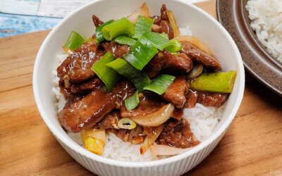 Mongolian Beef med Ris