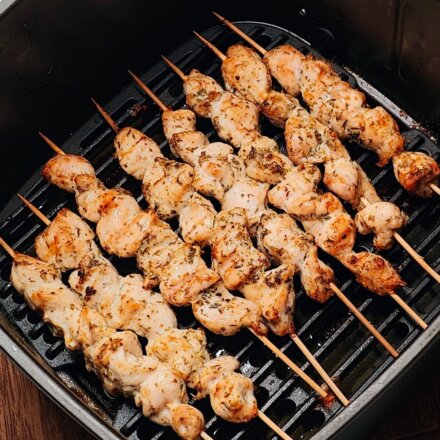 Grillspyd med kylling i airfryer