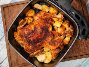 Kylling med kartofler i airfryer