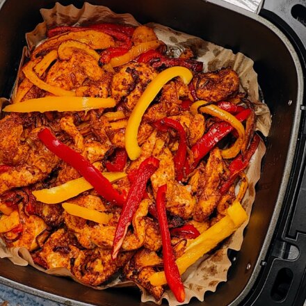 Kyllingefajitas i airfryer