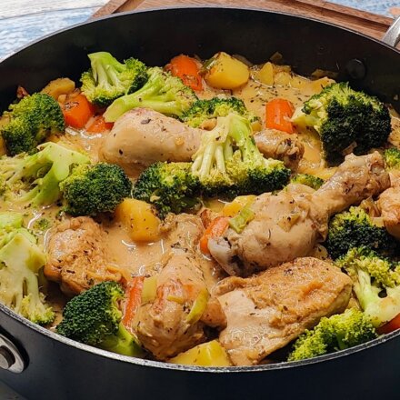 One pot med kylling og Herbes de Provence