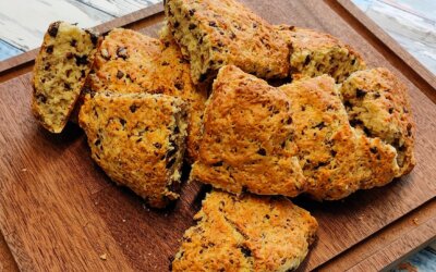 Scones med chokolade