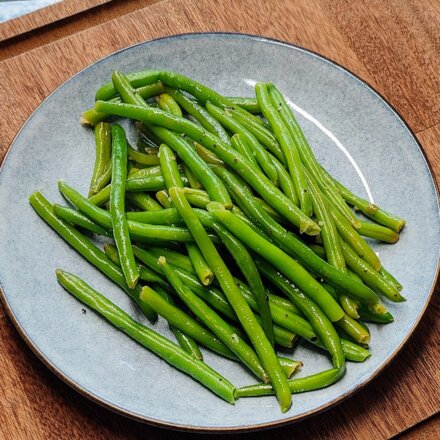 Haricot verts med hvidløg og citron