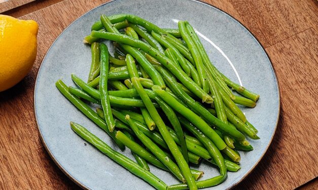 Haricot verts med hvidløg og citron