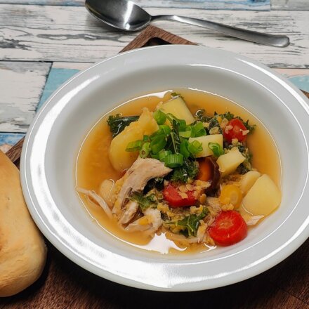 Rustik kyllingesuppe
