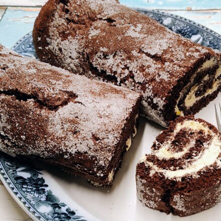Chokoladeroulade med smørcreme
