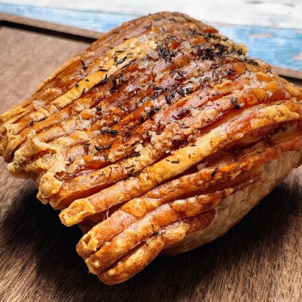 Flæskesteg med sprød svær - i airfryer