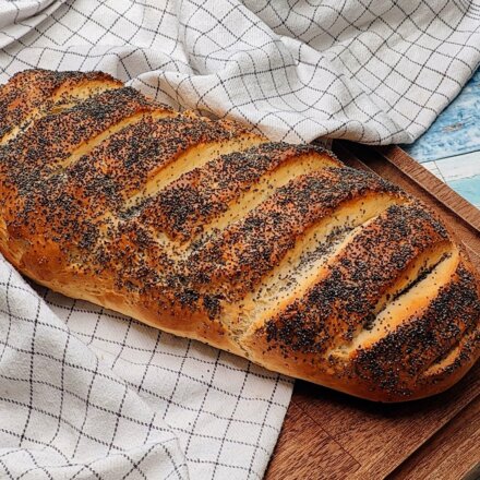 Franskbrød med blå birkes