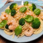 Spaghetti med rejer og hvidløg