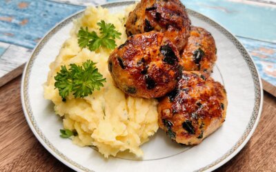 Spicy kødboller med mos