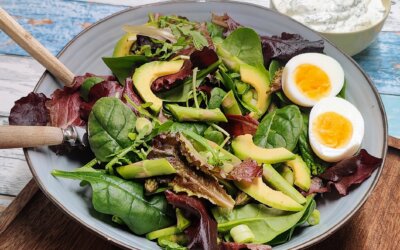 Avocadosalat med grønne asparges