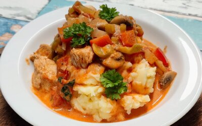 Kromutters gryderet med mos