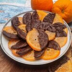 Kandiserede appelsinskiver med chokolade