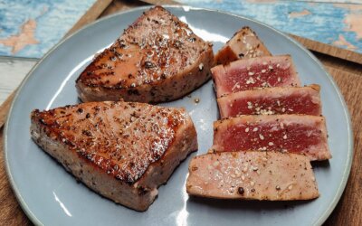 Tunbøffer stegt på panden