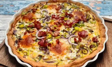 Porretærte med bacon